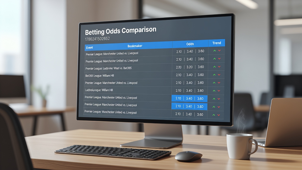 Detailed view of comparison tables showing decimal and American odds formats side by side with margin calculations