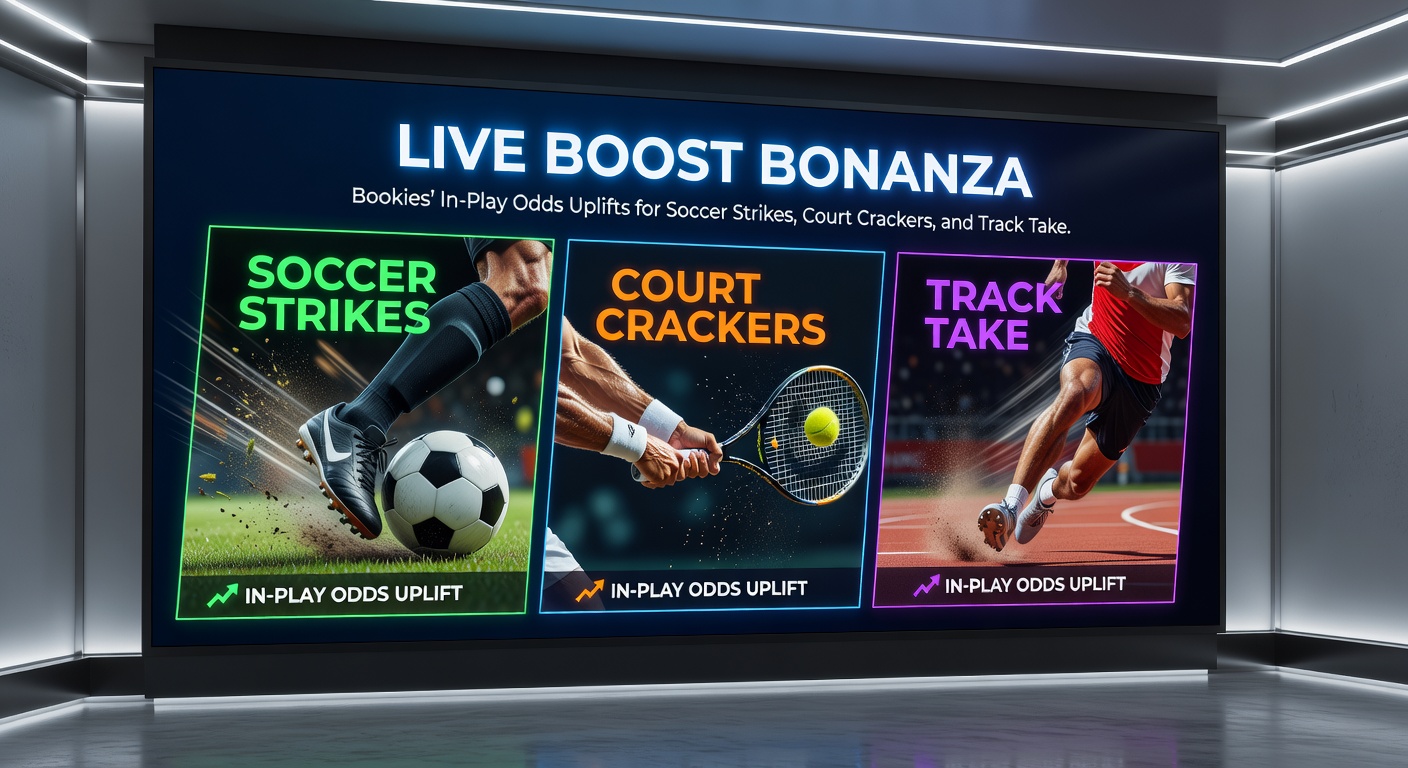 Close-up of tennis player serving an ace with overlaid odds boost graphics showing enhanced payouts during live rally