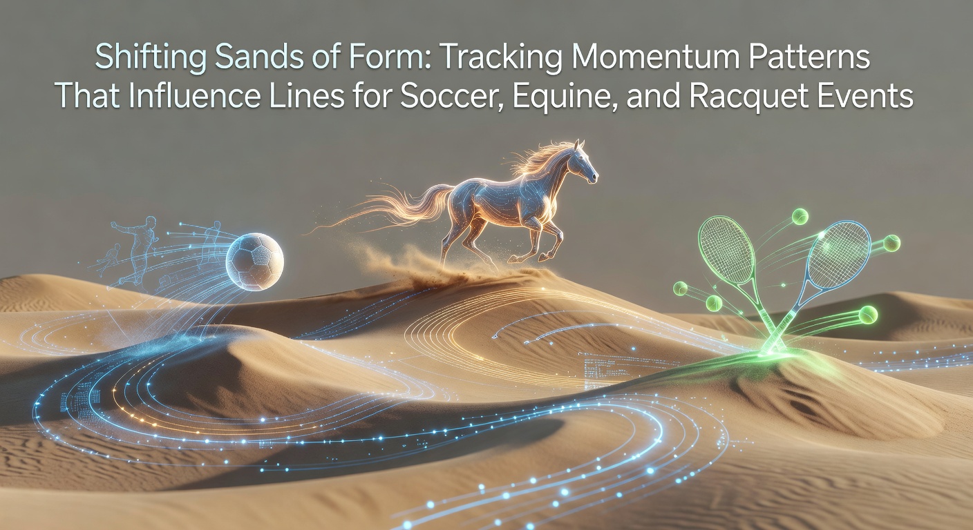 Visual representation of momentum shifts in soccer, horse racing, and tennis betting markets